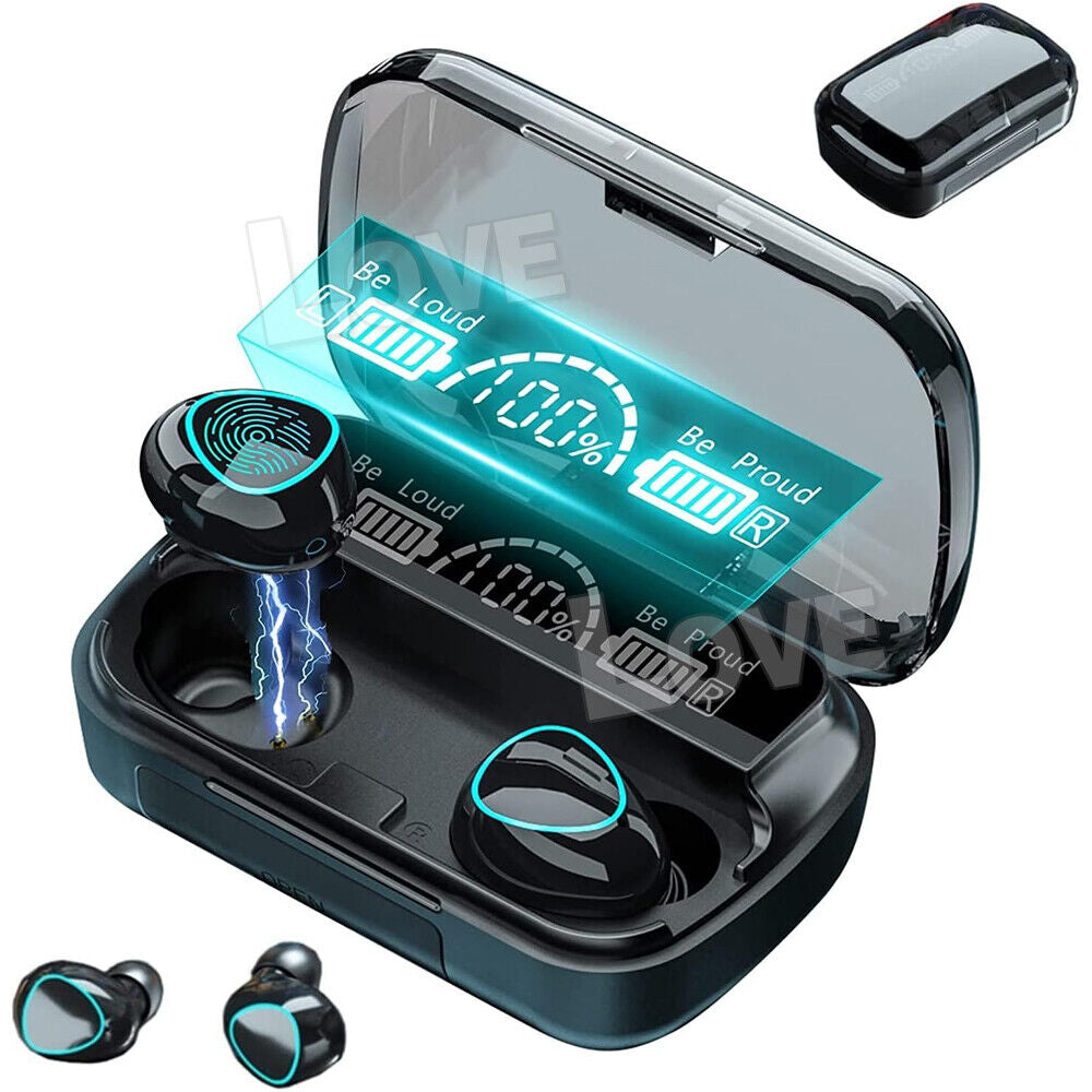 TWS Bluetooth 5.3 Wireless Earbuds Waterproof LED Display Earphones 2024