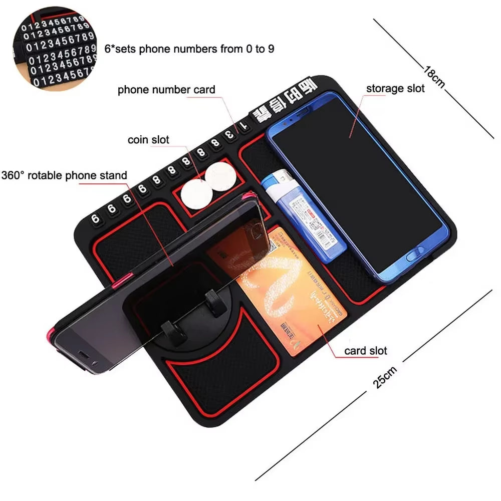 Multi-Functional Car Anti-Slip Mat Auto Phone Holder Non Slip Sticky anti Slide Dash Phone Mount Silicone Dashboard Car Pad Mat