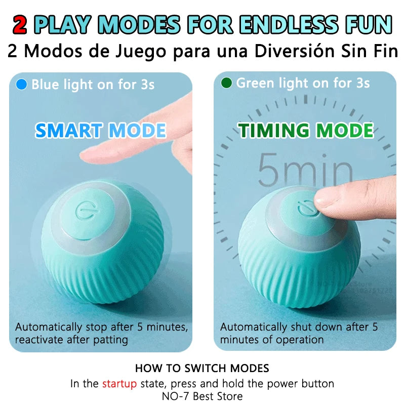 Cat Interactive Ball Smart Cat Toys Electronic Interactive Cat Toy Indoor Automatic Rolling Magic Ball Cat Game Accessories